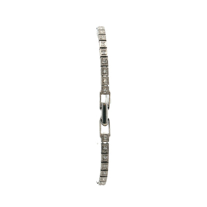 .95 Antique Art Deco Diamond Ladies Watch in Platinum