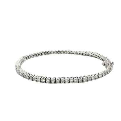 3 Carat Diamond Tennis Bracelet 14k White Gold
