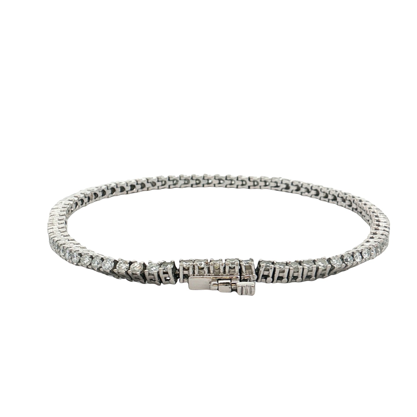 3 Carat Diamond Tennis Bracelet 14k White Gold