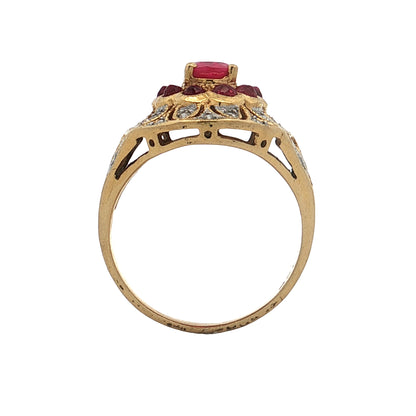 .75 Ruby & Diamond Cocktail Ring 18k