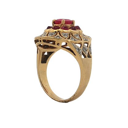 .75 Ruby & Diamond Cocktail Ring 18k