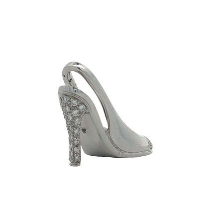 .37 Diamond High Heel Pendant 18k White Gold