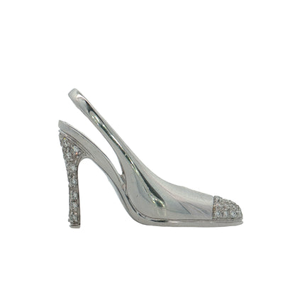 .37 Diamond High Heel Pendant 18k White Gold