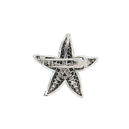1.92 Starfish Diamond Brooch Pendant 18k White Gold
