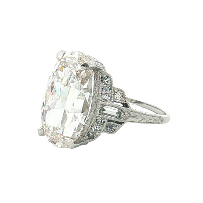 7.22 Art Deco Type IIA Diamond Engagement Ring Platinum