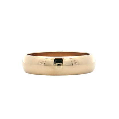 Men's Half Round Wedding Band 14k Yellow Gold