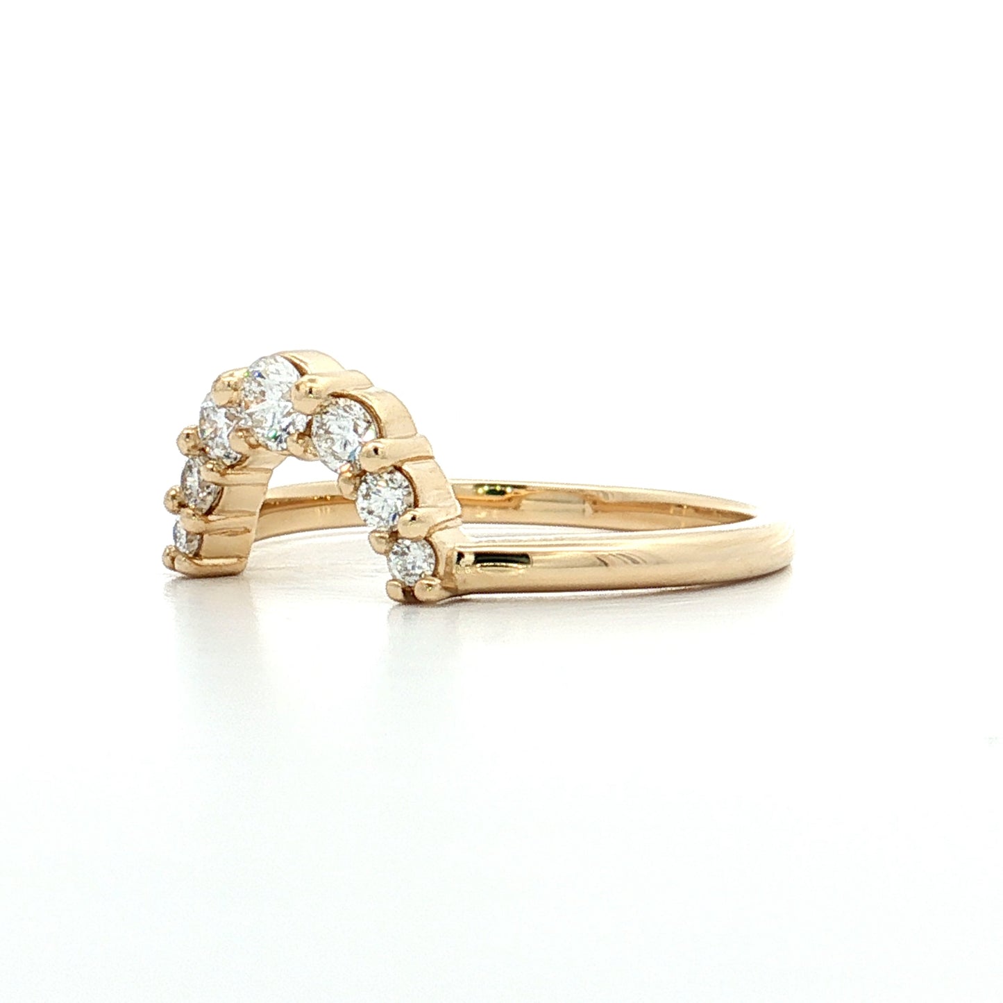 .33 Diamond Contoured Stacking Band 14k Yellow Gold