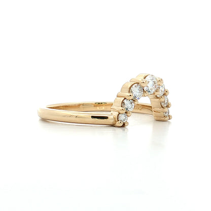 .33 Diamond Contoured Stacking Band 14k Yellow Gold
