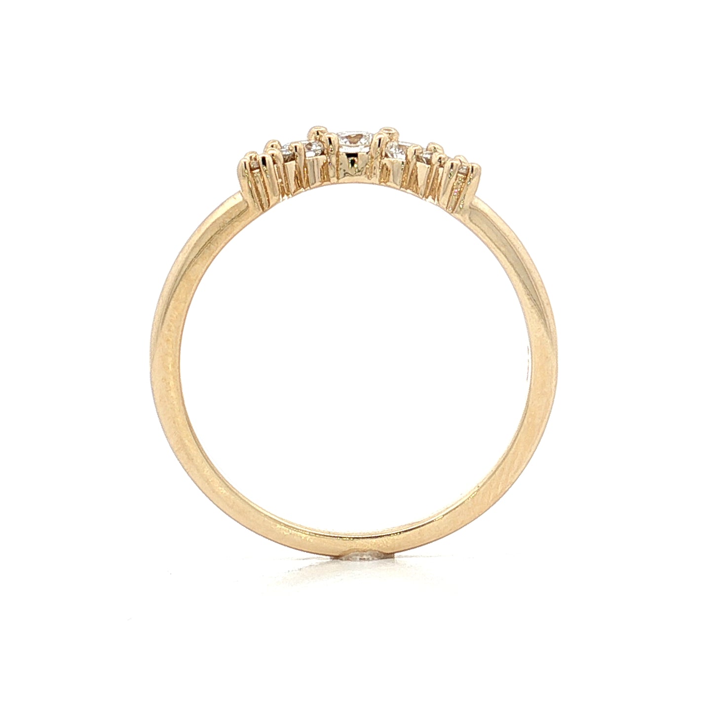 .33 Diamond Contoured Stacking Band 14k Yellow Gold