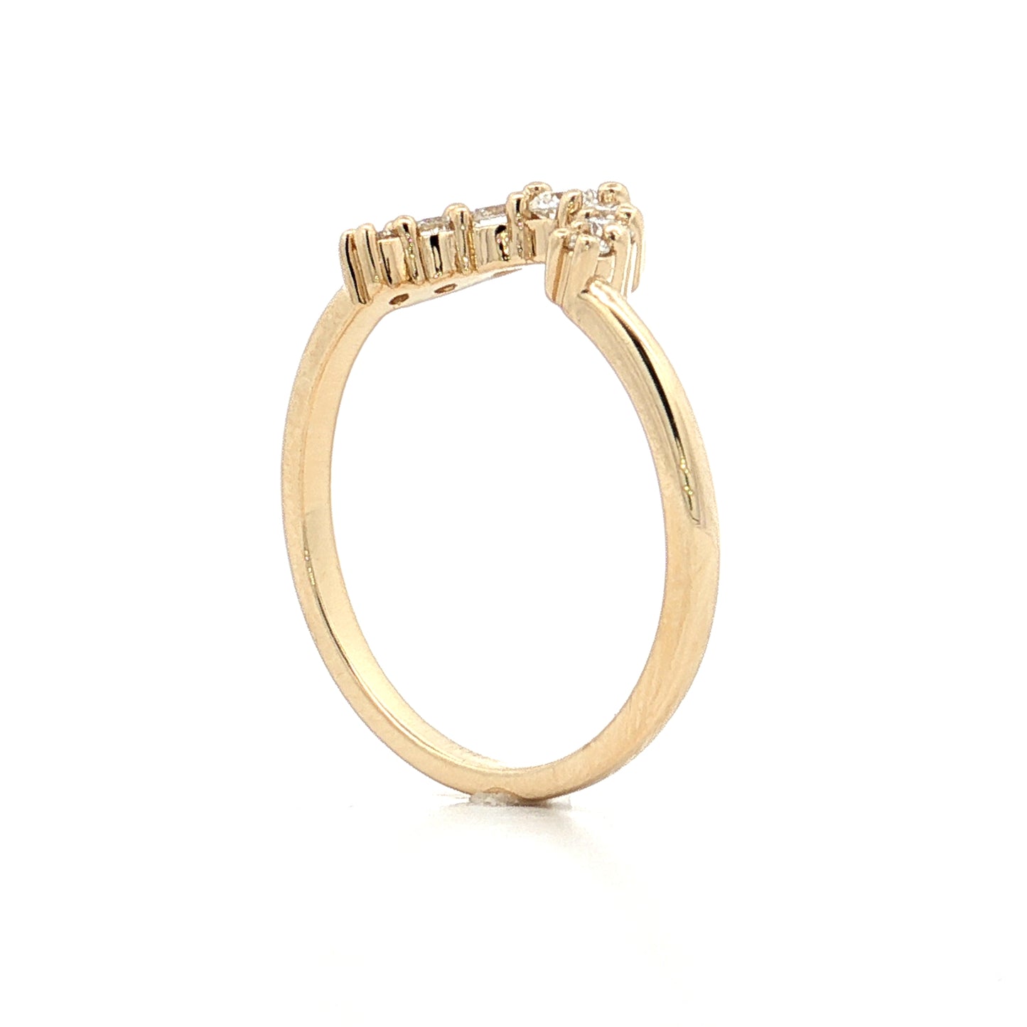 .33 Diamond Contoured Stacking Band 14k Yellow Gold