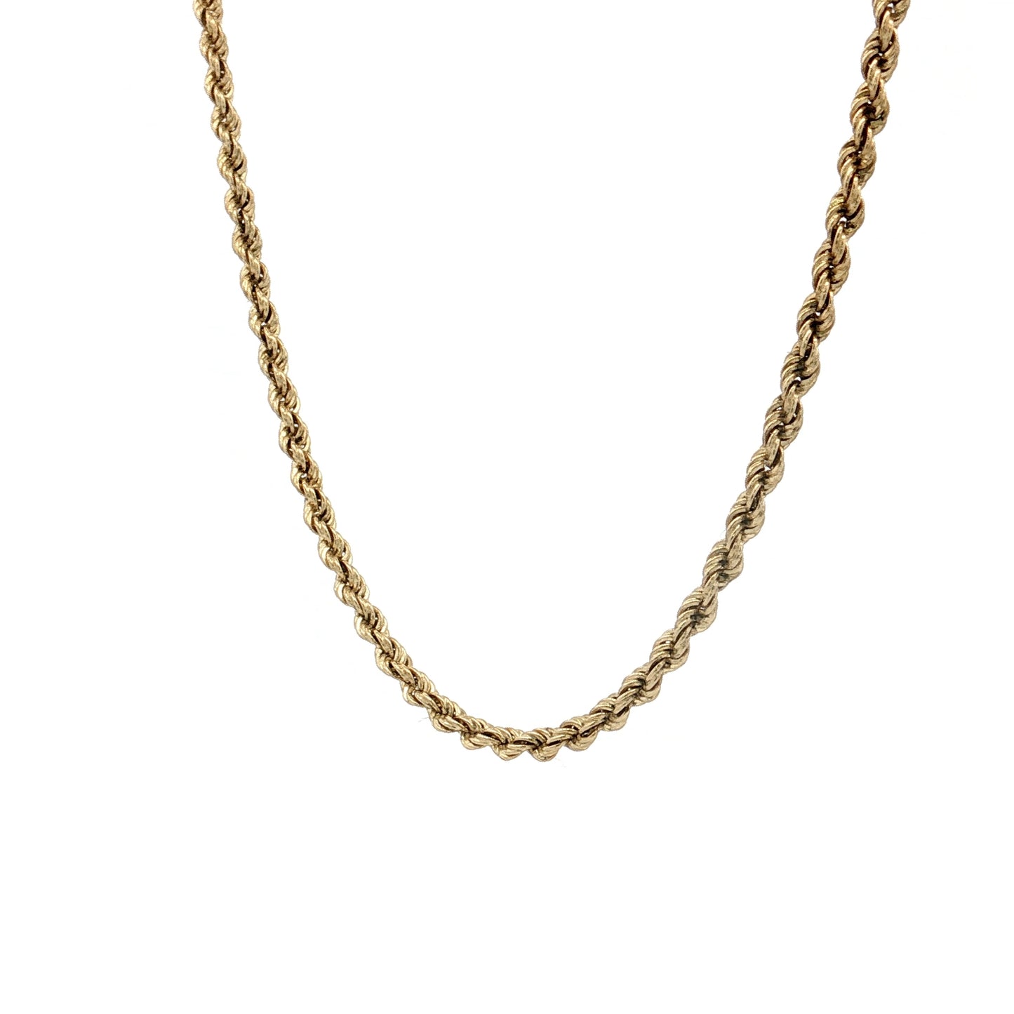 16" Diamond Cut Woven Chain Necklace 14k Yellow Gold