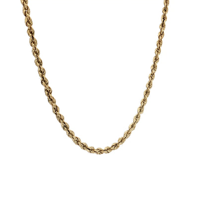 16" Diamond Cut Woven Chain Necklace 14k Yellow Gold