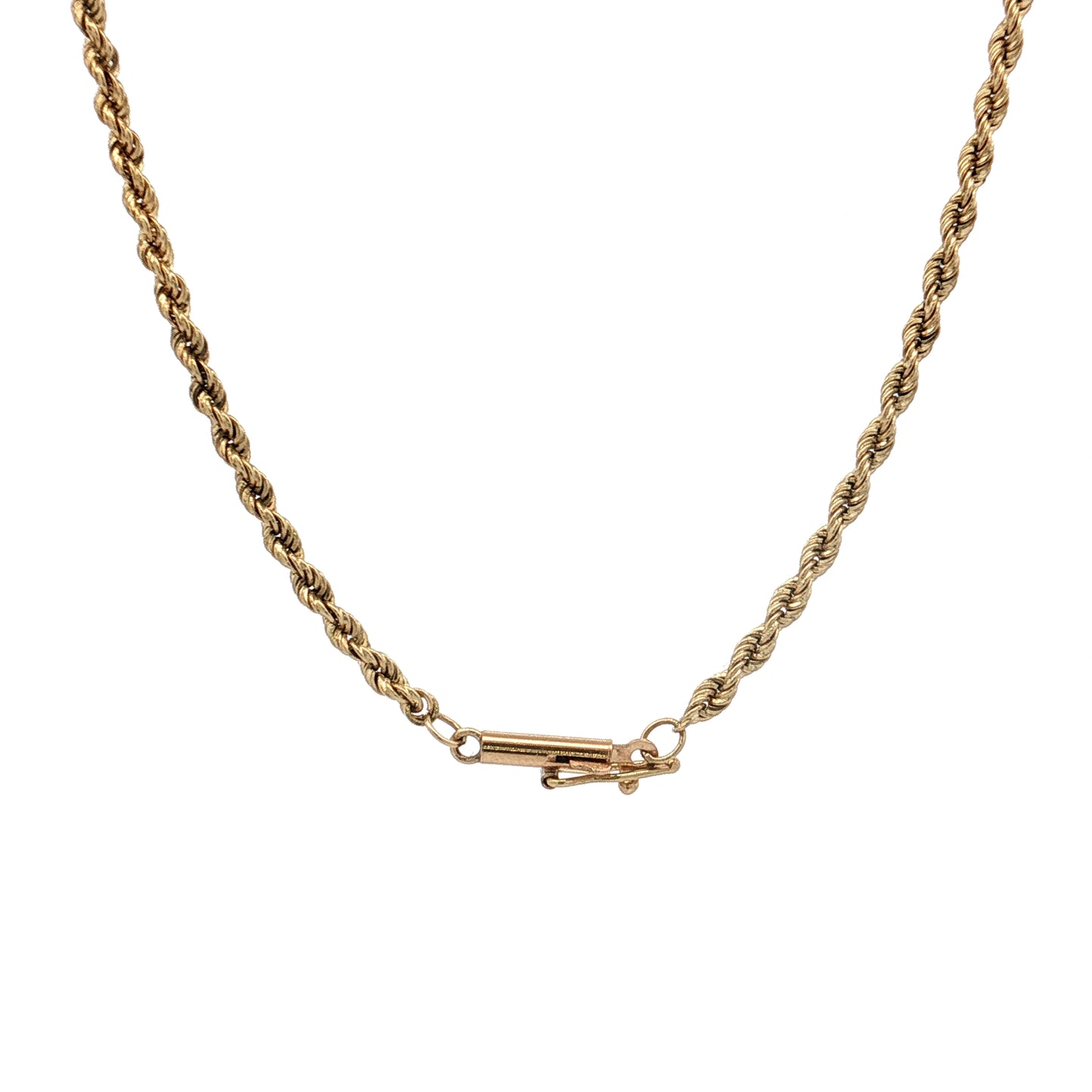 16" Diamond Cut Woven Chain Necklace 14k Yellow Gold