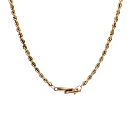 16" Diamond Cut Woven Chain Necklace 14k Yellow Gold