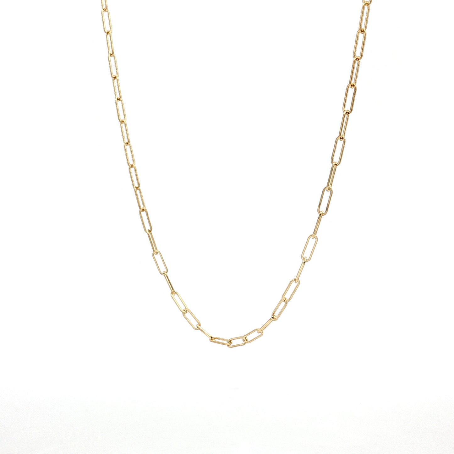 18" Paperclip Chain Necklace 14k Yellow Gold