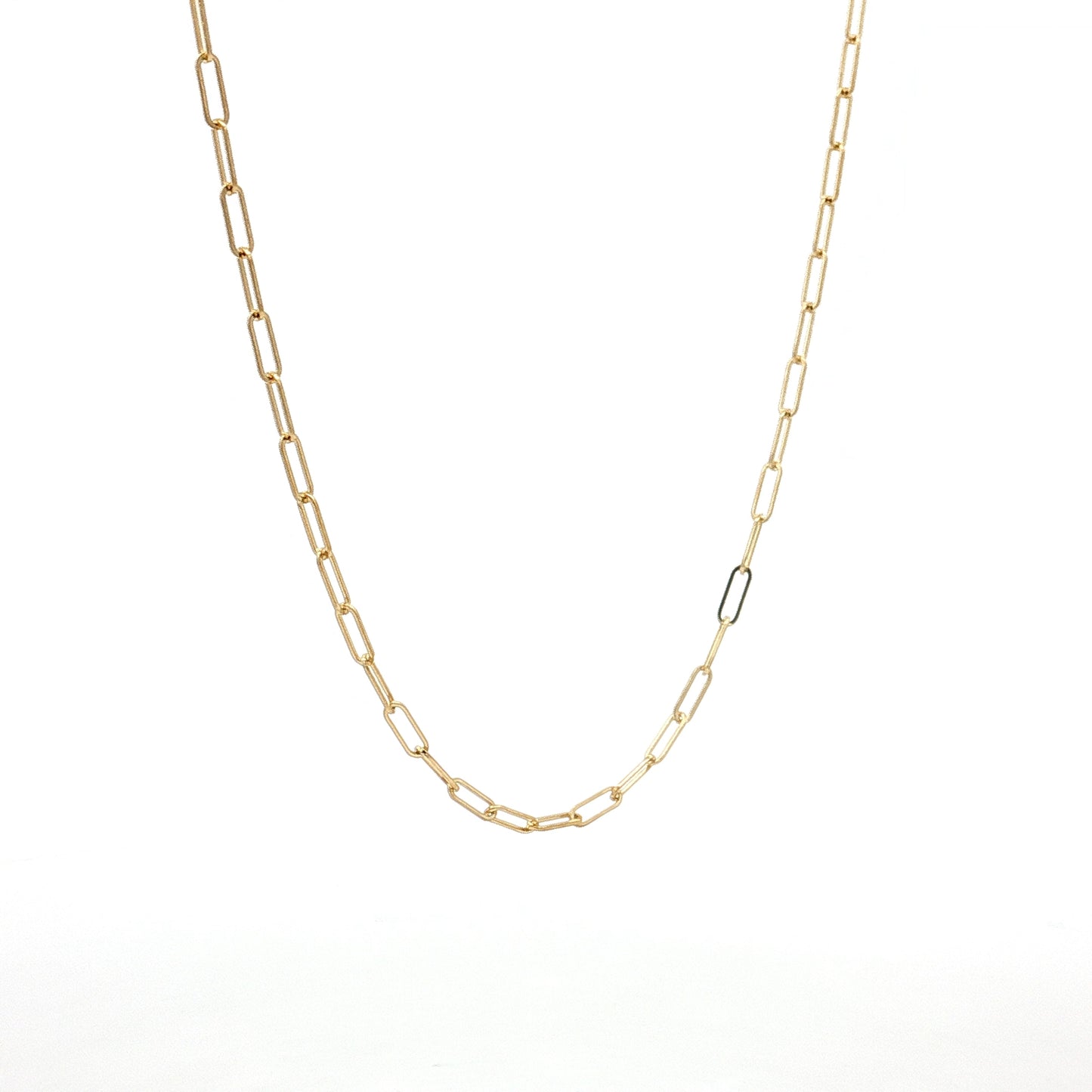 18" Paperclip Chain Necklace 14k Yellow Gold