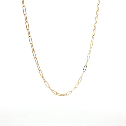 18" Paperclip Chain Necklace 14k Yellow Gold