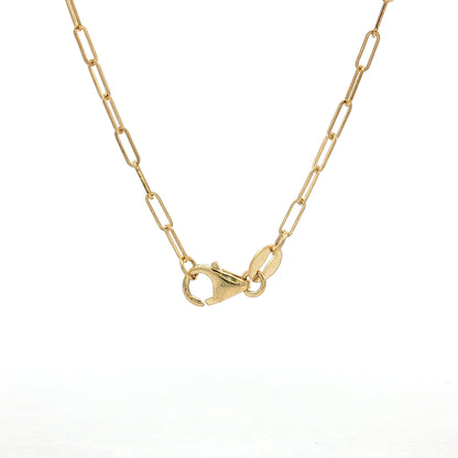 18" Paperclip Chain Necklace 14k Yellow Gold
