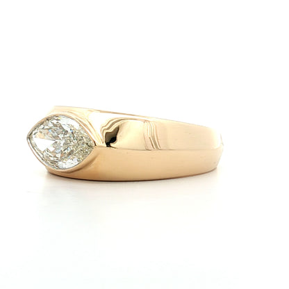 1.50 Marquise Diamond Solitaire Ring 18k Yellow Gold