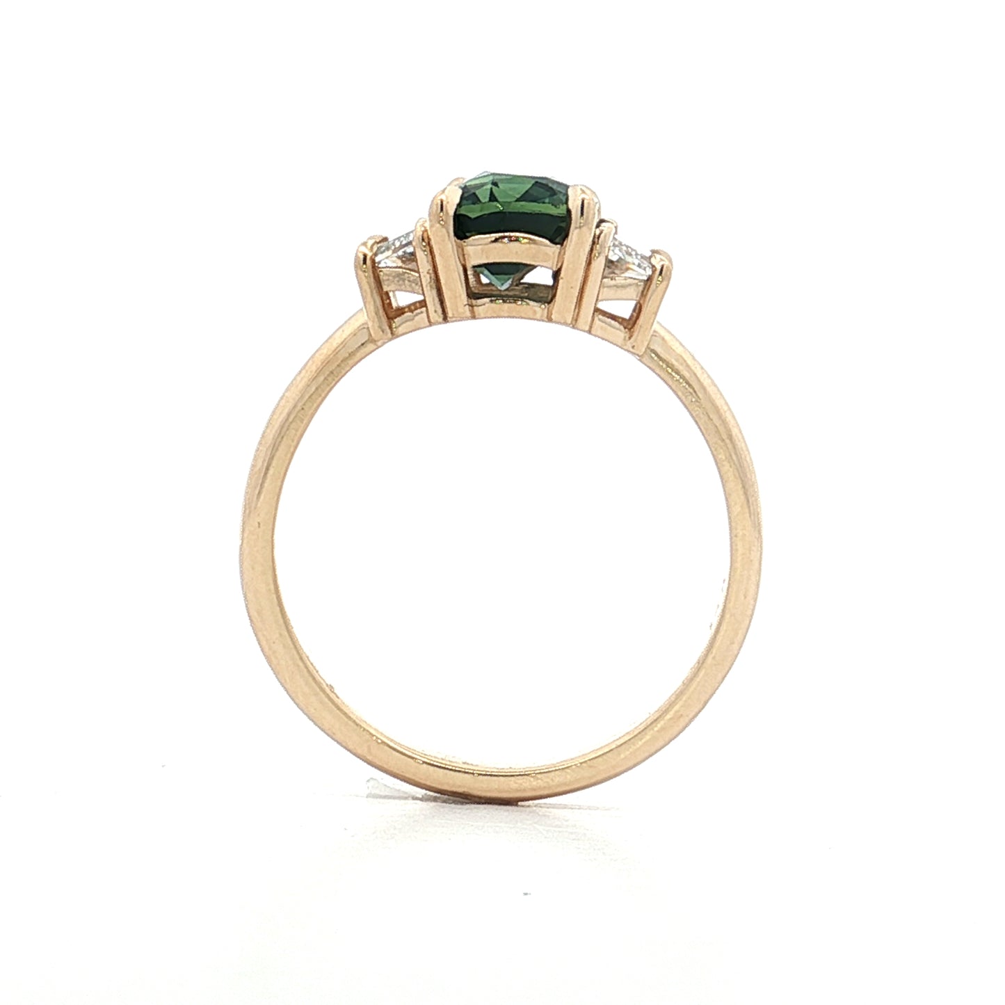 2.04 No Heat Cushion Sapphire Engagement Ring 14k