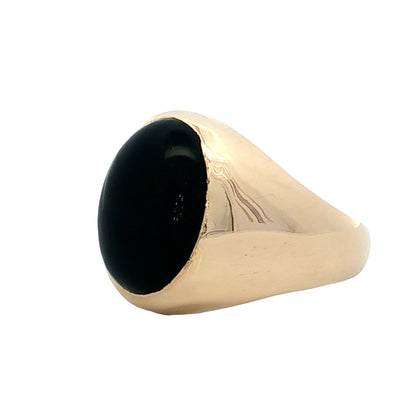 Petrified Wood Cocktail Ring 14k Yellow Gold