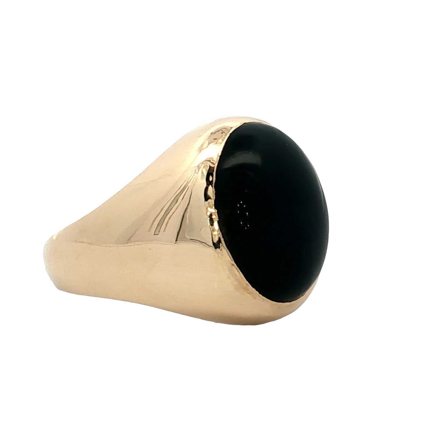 Petrified Wood Cocktail Ring 14k Yellow Gold