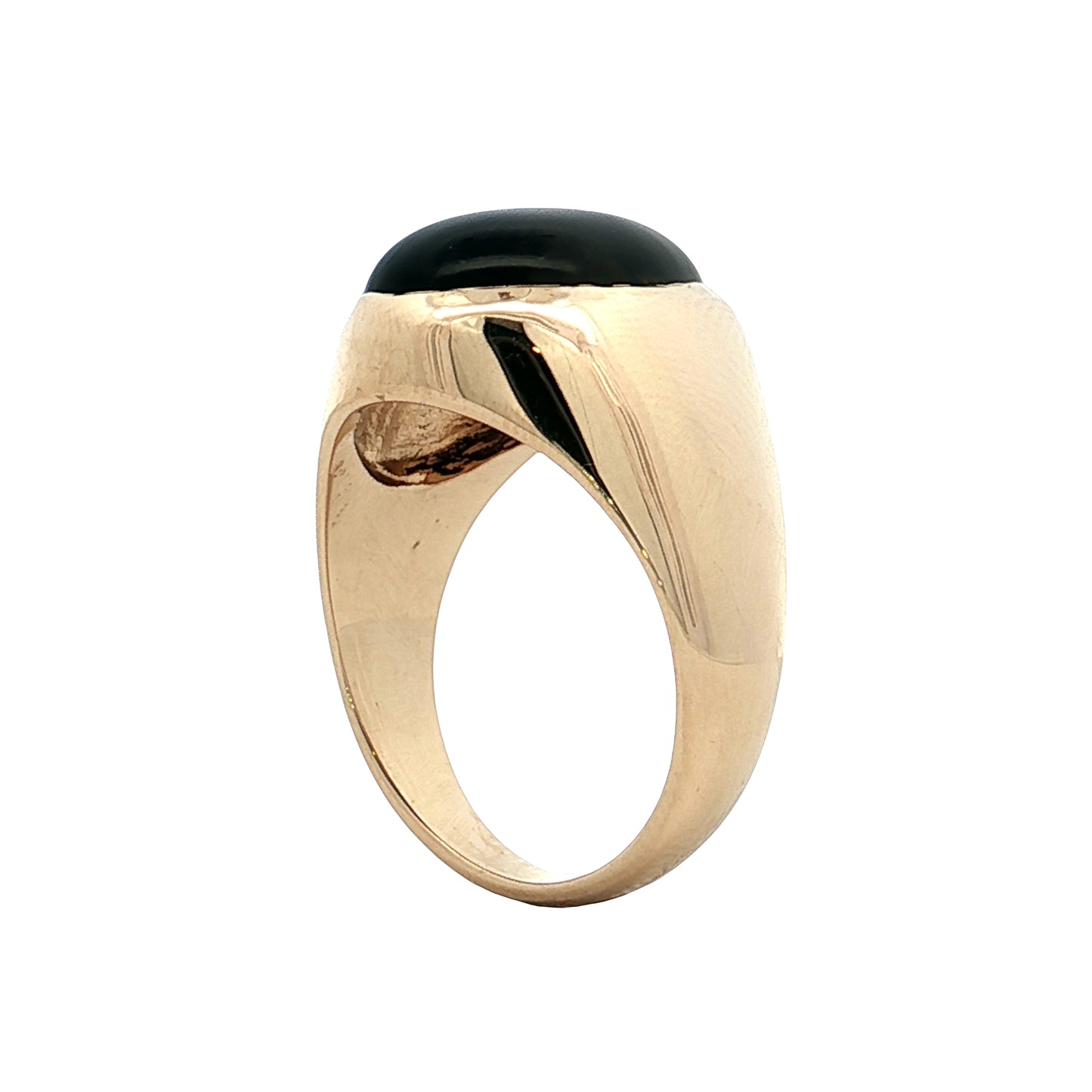 Petrified Wood Cocktail Ring 14k Yellow Gold