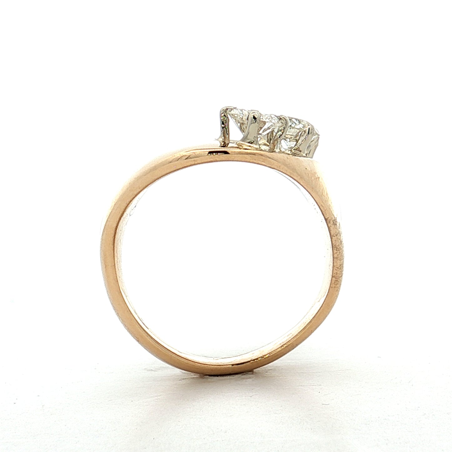 .86 Diamond Three Stone Cocktail Ring 14k Yellow Gold