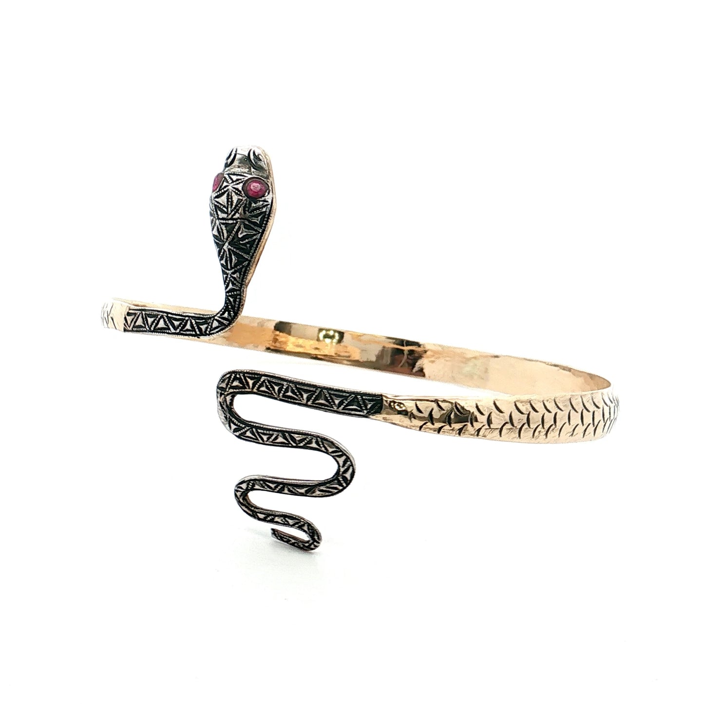 Victorian Snake Bracelet w/ Ruby Eyes