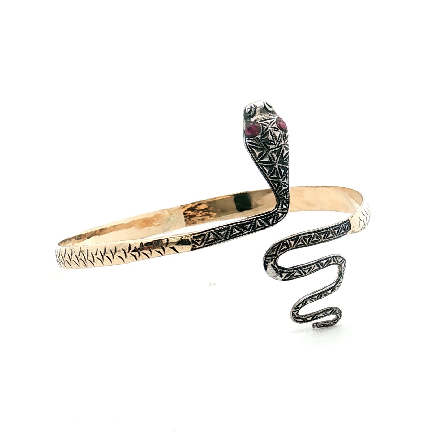 Victorian Snake Bracelet w/ Ruby Eyes