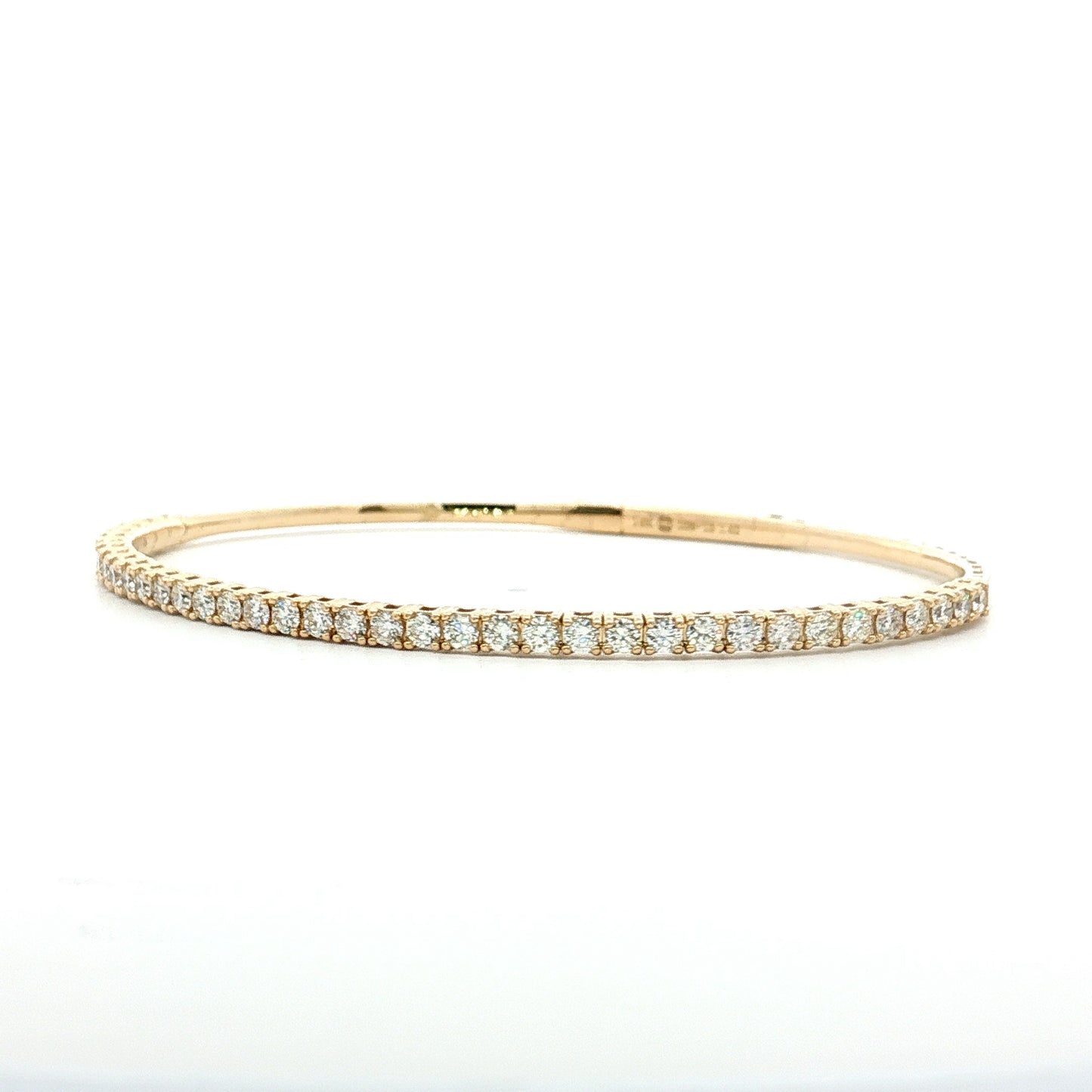 1.42 Diamond Bangle Bracelet 14k Yellow Gold