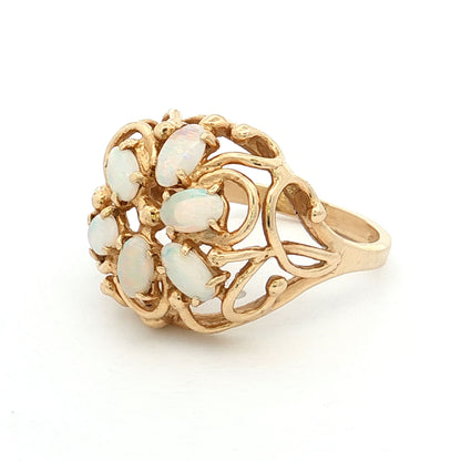 .96 Opal Cocktail Ring 14k Yellow Gold
