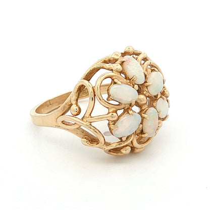 .96 Opal Cocktail Ring 14k Yellow Gold