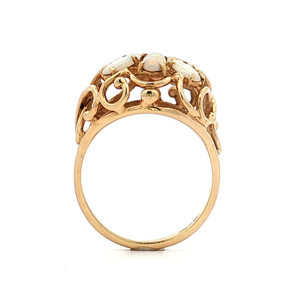 .96 Opal Cocktail Ring 14k Yellow Gold