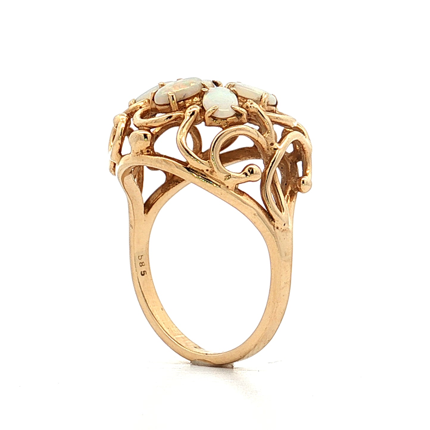 .96 Opal Cocktail Ring 14k Yellow Gold