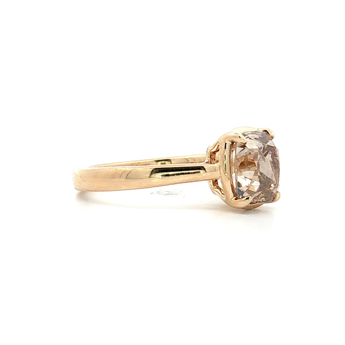 2.03 Fancy Brown Diamond Solitaire Engagement Ring 14k