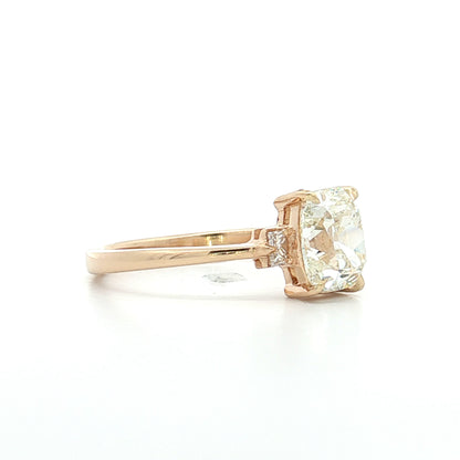 1.41 Old Mine Cushion Diamond Engagement Ring 14k