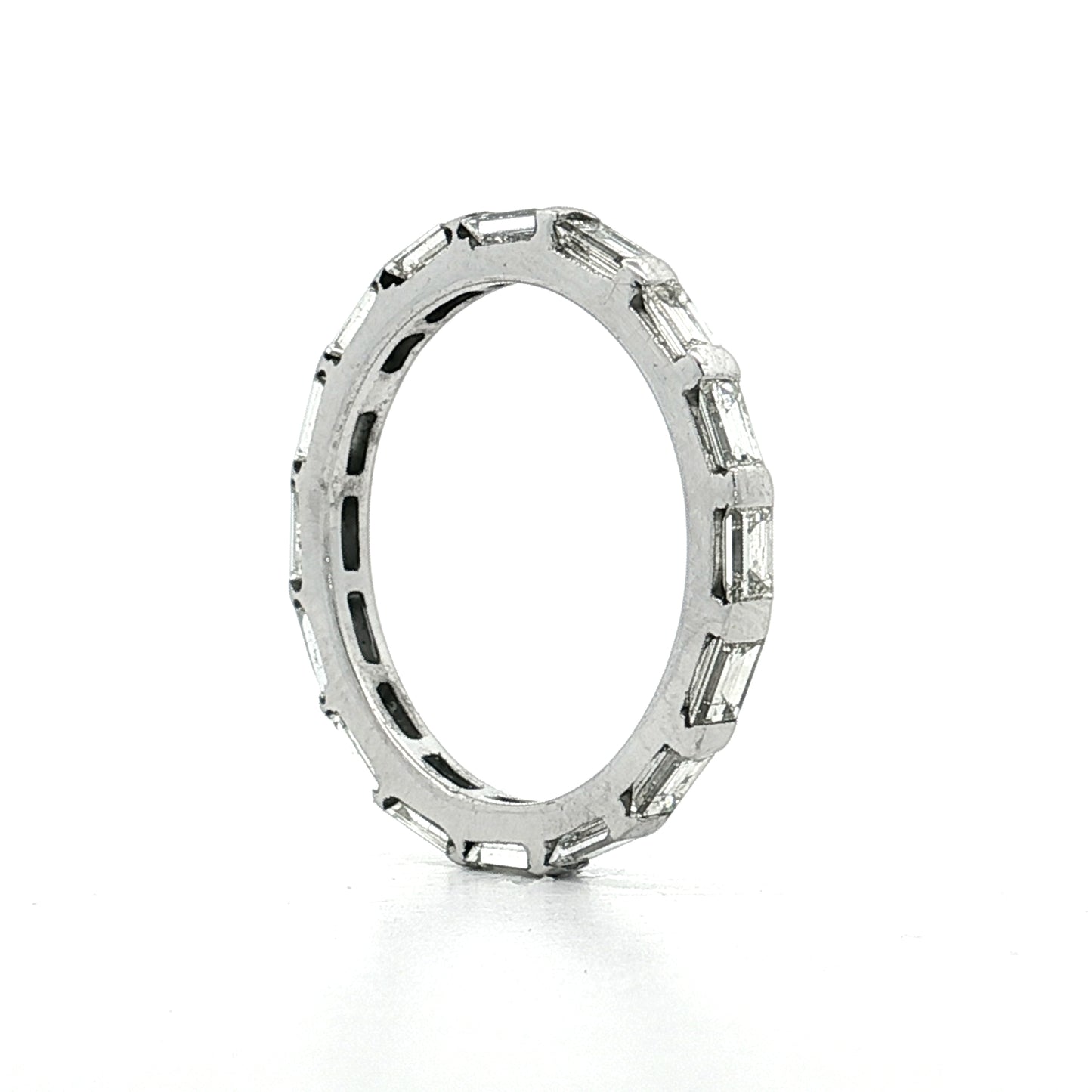 1.44 Baguette Diamond Eternity Band 14k White Gold