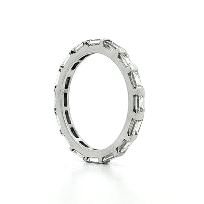 1.44 Baguette Diamond Eternity Band 14k White Gold