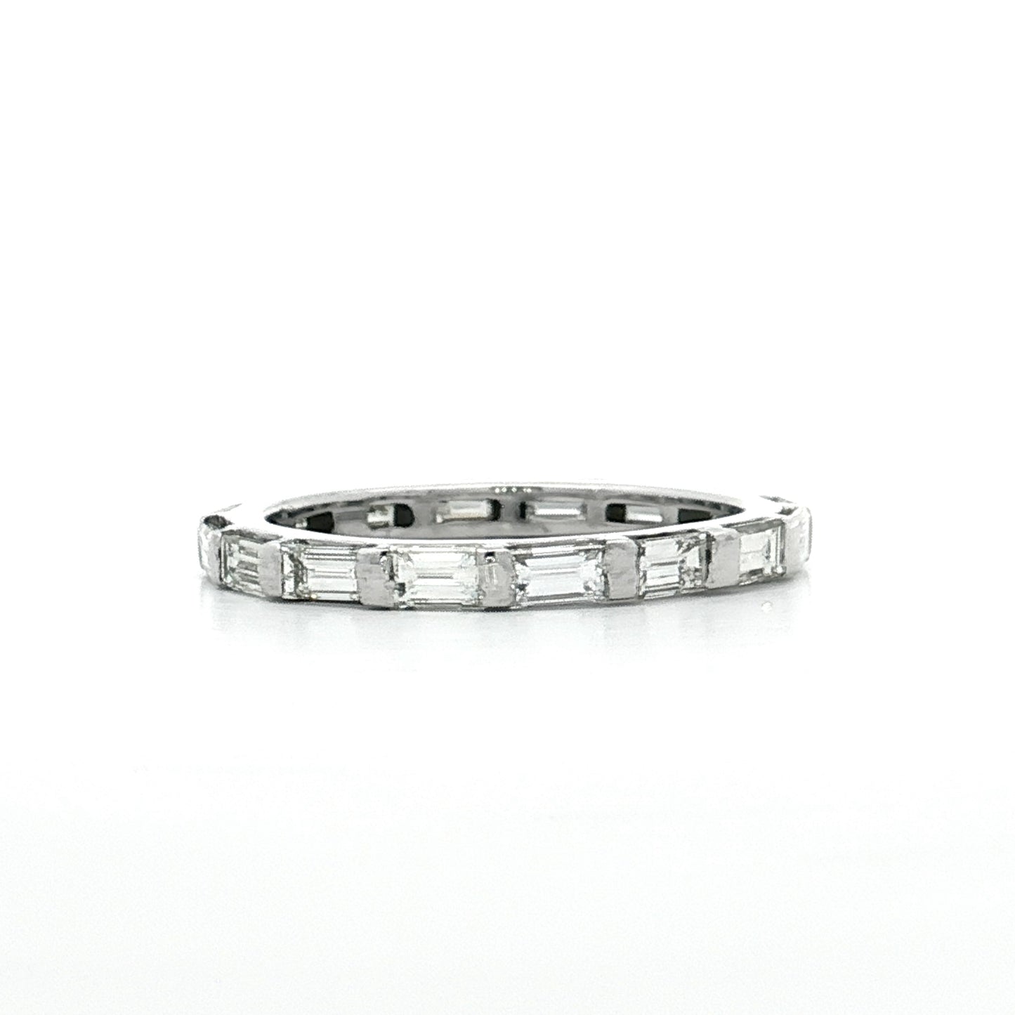 1.44 Baguette Diamond Eternity Band 14k White Gold