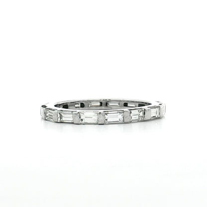 1.44 Baguette Diamond Eternity Band 14k White Gold