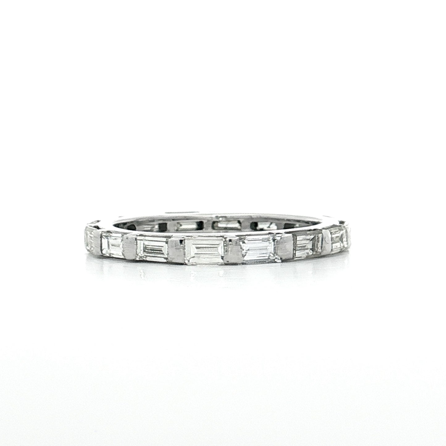 1.44 Baguette Diamond Eternity Band 14k White Gold