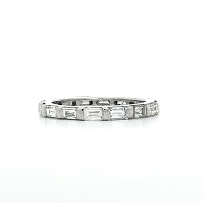 1.44 Baguette Diamond Eternity Band 14k White Gold