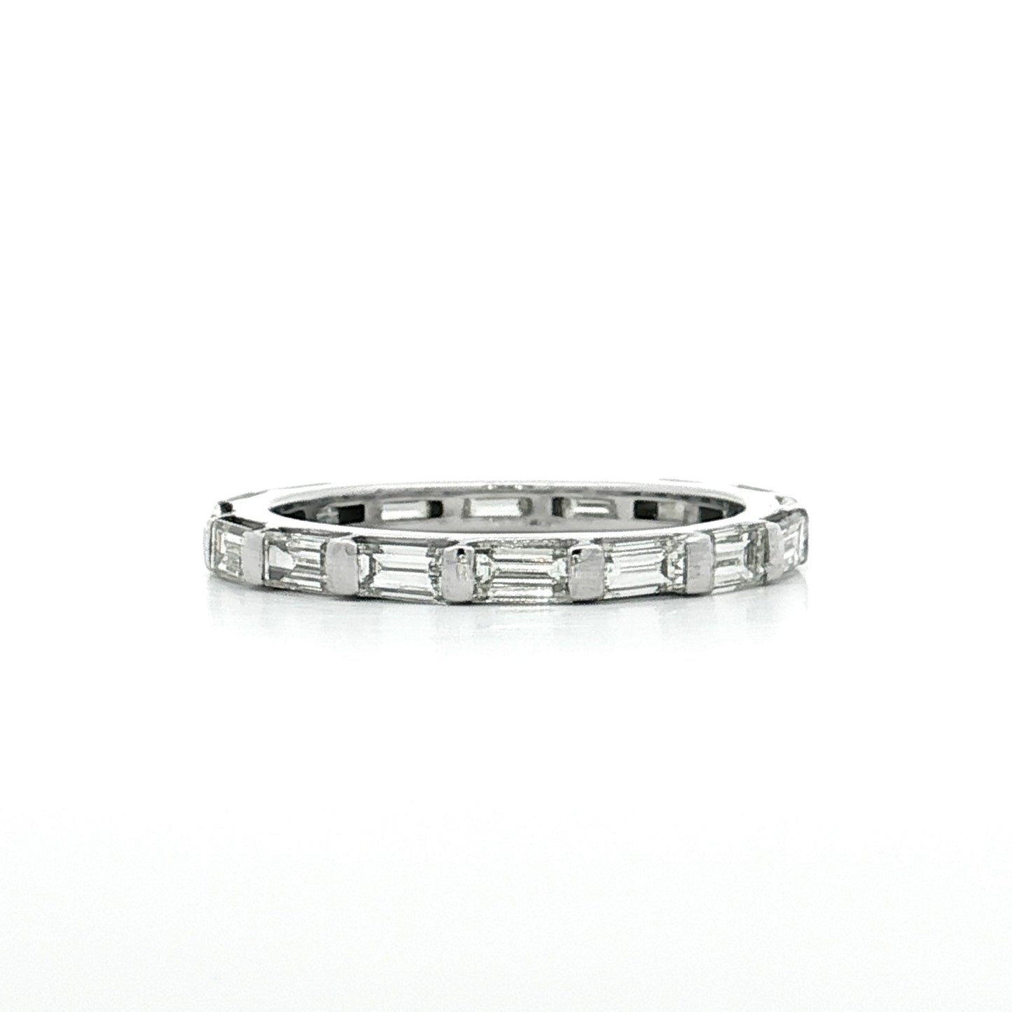 1.44 Baguette Diamond Eternity Band 14k White Gold