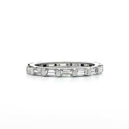 1.44 Baguette Diamond Eternity Band 14k White Gold