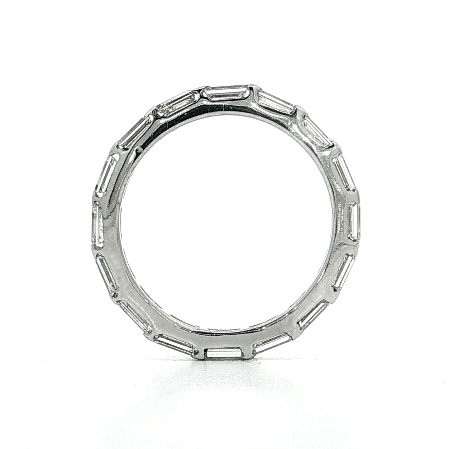 1.44 Baguette Diamond Eternity Band 14k White Gold