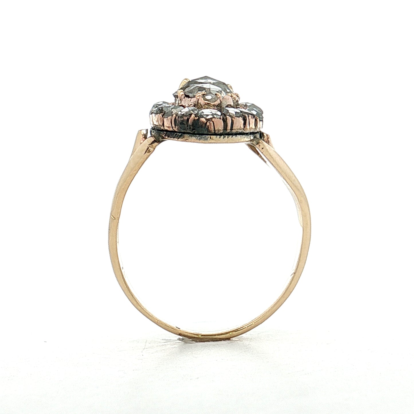 1.15 Victorian Grey Diamond Navette Ring 10k