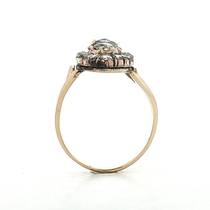 1.15 Victorian Grey Diamond Navette Ring 10k