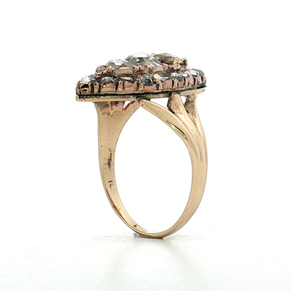 1.15 Victorian Grey Diamond Navette Ring 10k