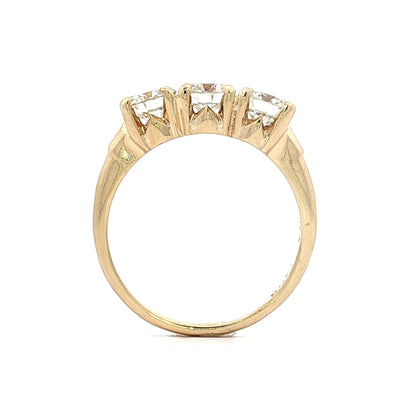 .47 Three Stone Diamond Engagement Ring 10k Yellow Gold
